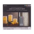 thumbnail image 1 of Darice LED Candle Set: Damask Print, Ivory, Battery Operated, Remote, 9pcs, 1 of 1
