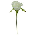thumbnail image 1 of Darice 9" White and Green Artificial Short Single Stem Budding Rose Pick, 1 of 5