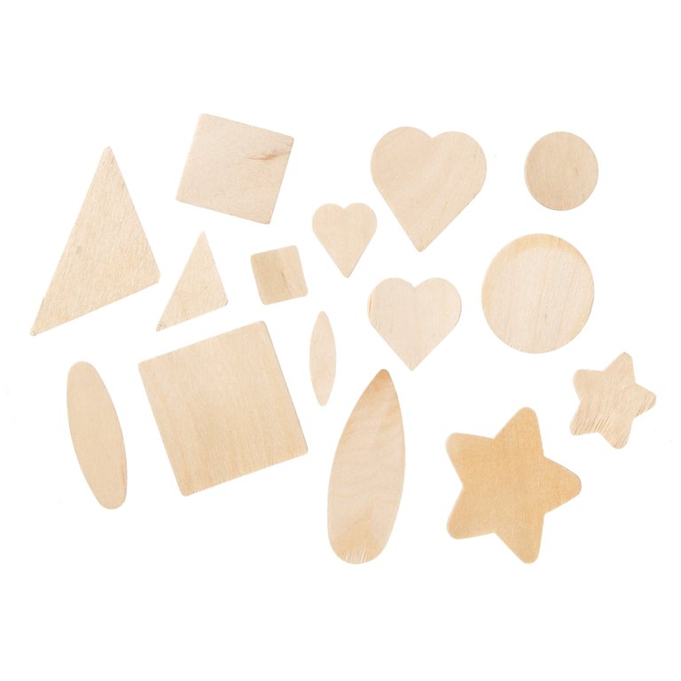 Darice Assorted Unfinished Wood Shapes 1000 Pieces