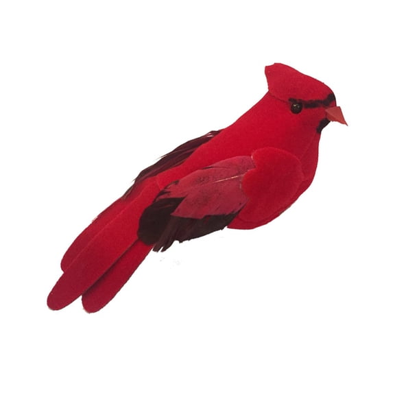 Darice Bird Cardinal Velvet Red 4.3 Inches