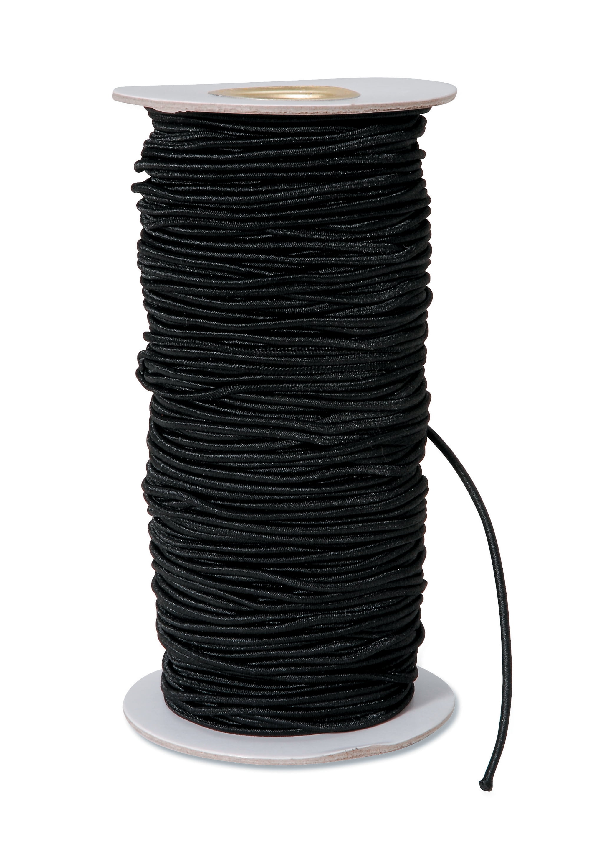 2 Rolls 1.0mm Handmade Elastic Cord Diy Bead Stretch Thread String Rope  Jewelry Making Material (100m/roll, Black)