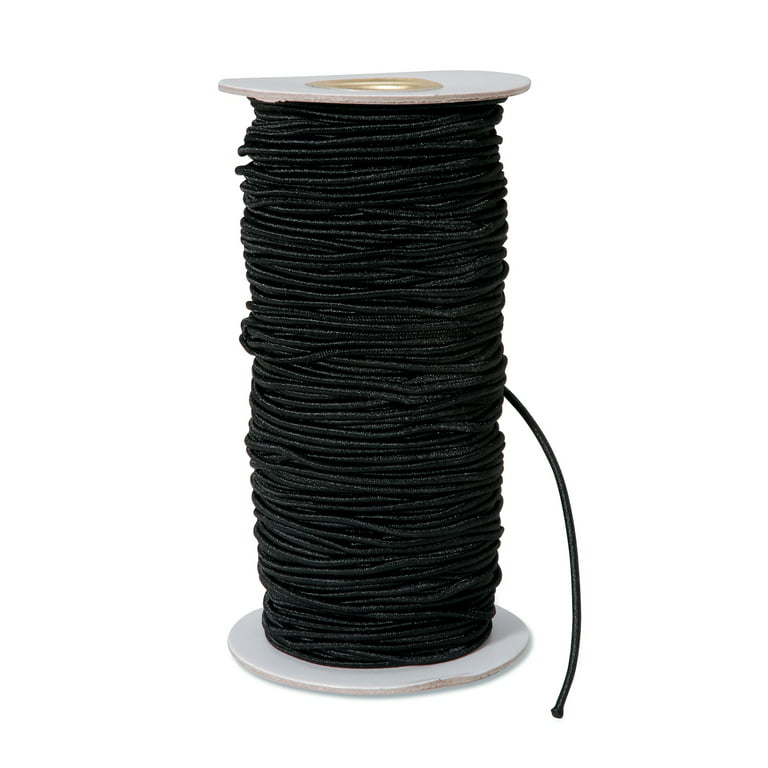 Eco - Friendly Black Elastic Cord 2mm , Stretchy Elastic Cord For Clothing