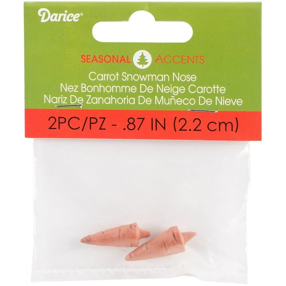 Darice Carrot Noses 2 Package - Straight .875"