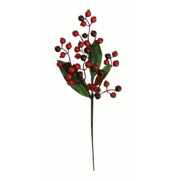 Darice Christmas Pick Berry Red Burgundy Mix 13Inches Window Box