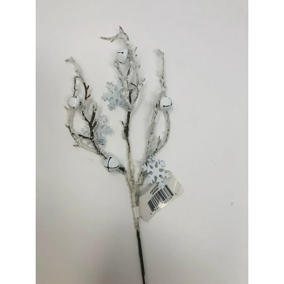 Darice Chritmas Pick Branch Bell White 12In Windowbox