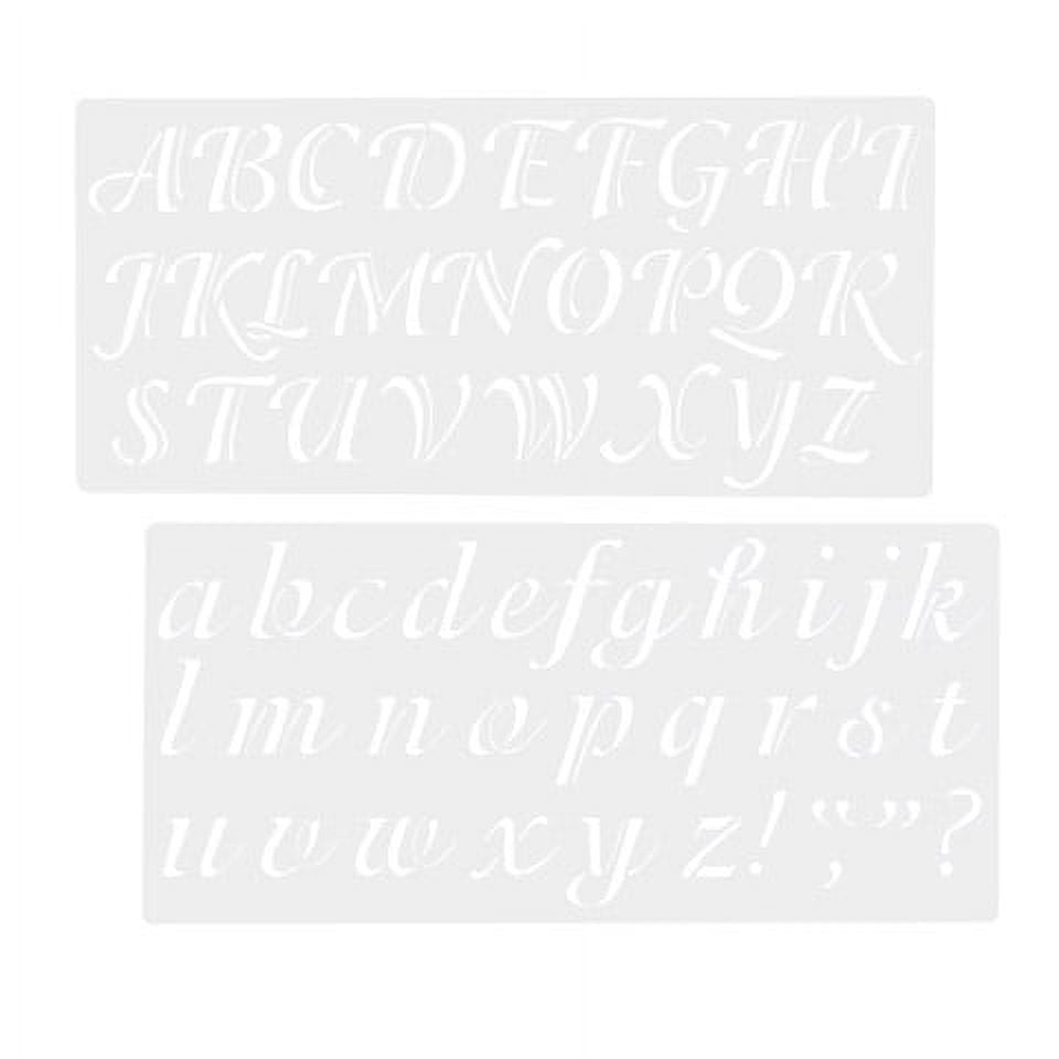 Darice Clear Calligraphy Stencils with 2-Inch Letters, 8.25 x 18 Inches, 2  Sheets