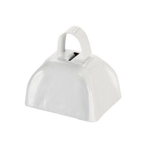 Darice Cowbell - Metal - White - 2.875 X 3 Inches