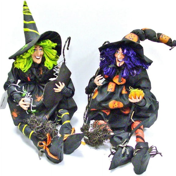 Darice Decoration, Witch Sitting Assorted, 24", 1 Count
