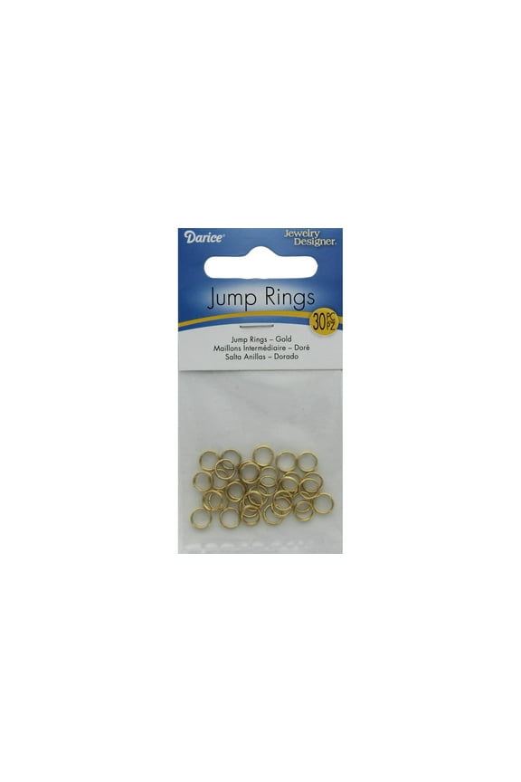 Double Ring 6mm Plated Brass Gold 30pc