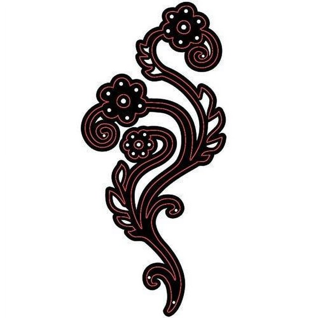 Darice Embossing Essentials Dies Flower Vine Leaves