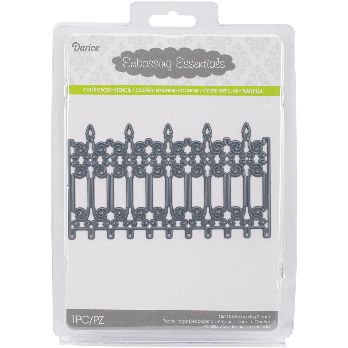 Darice Embossing Essentials DiesIron Fence Border, Pk 1, Darice