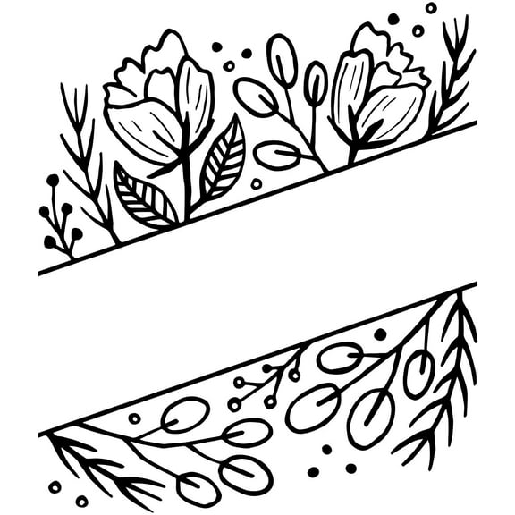 Darice Embossing Folder: Floral with Blank Space, 4.25" x 5.75"