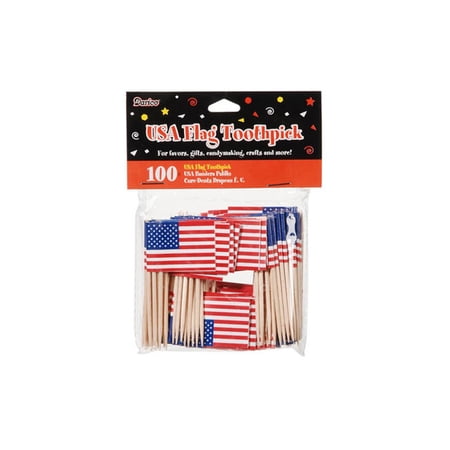 Darice Flag Toothpicks USA 100pc