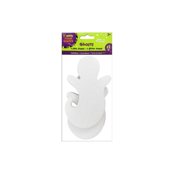 Darice Foamies Base Ghost White/White Glitter 12pc