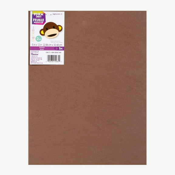 Darice Foamies Foam Sheet 9 X12 inch 2mm Brown 10 Pack inch