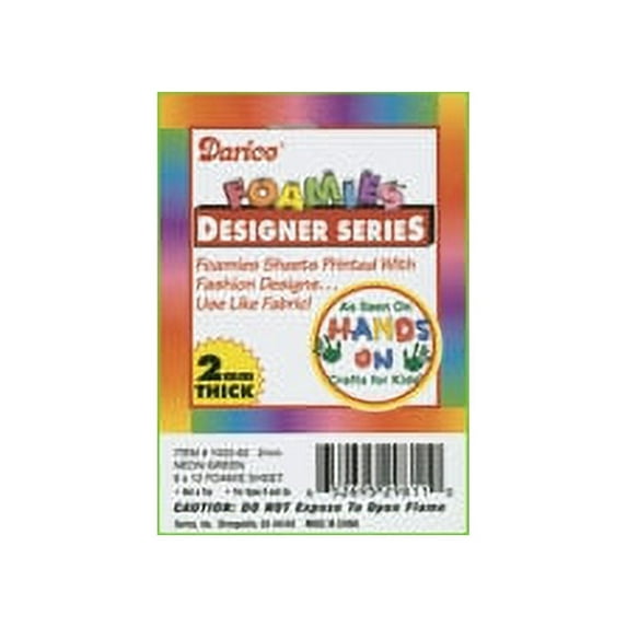 Darice Foamies Sheet 9x12 2mm Neon Green