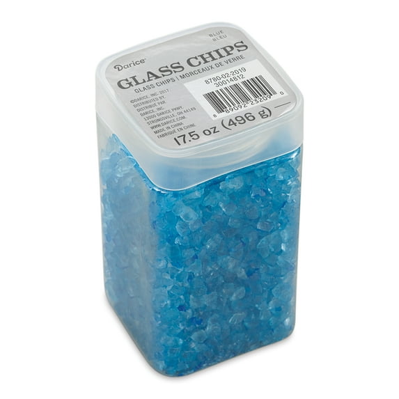 Darice Glass Chips - Silver, 500 g