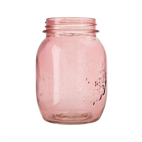 Darice Mason Drinking Jars 5.5 oz Pink Glass Mason Jar