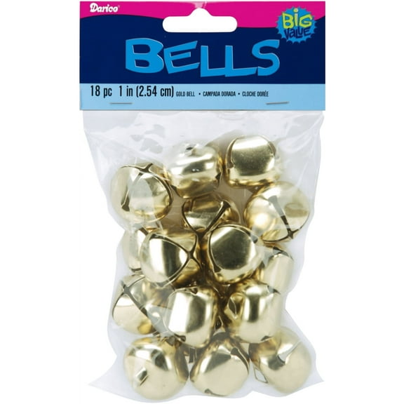Darice Gold Craft Jngle Bells 1 Inch (18 Count)
