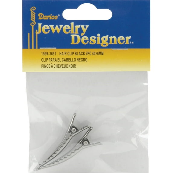 Darice Hair Clips Black 40 mm X 6 mm
