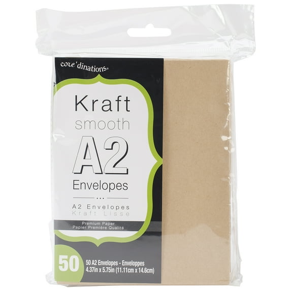 Darice Heavyweight A2 Envelopes, 50 Count
