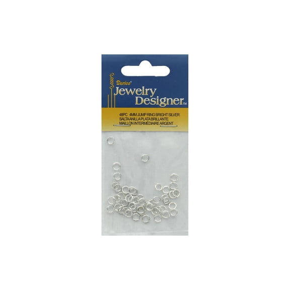 Darice Jump Ring 4mm Bright Silver 48pc