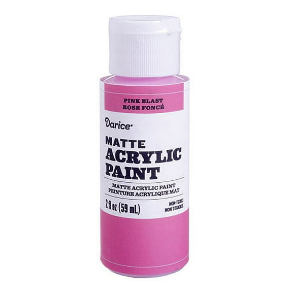 Darice Matte Pink Blast, 2 ounces Acrylic Paint