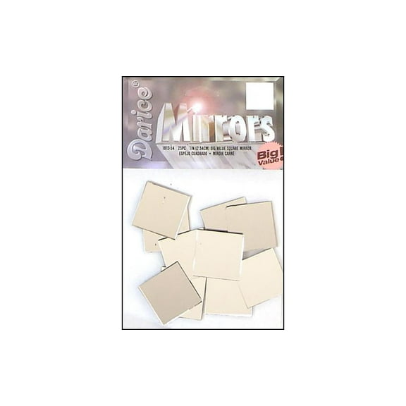 Darice Mirror Big Value Square 1" 25pc