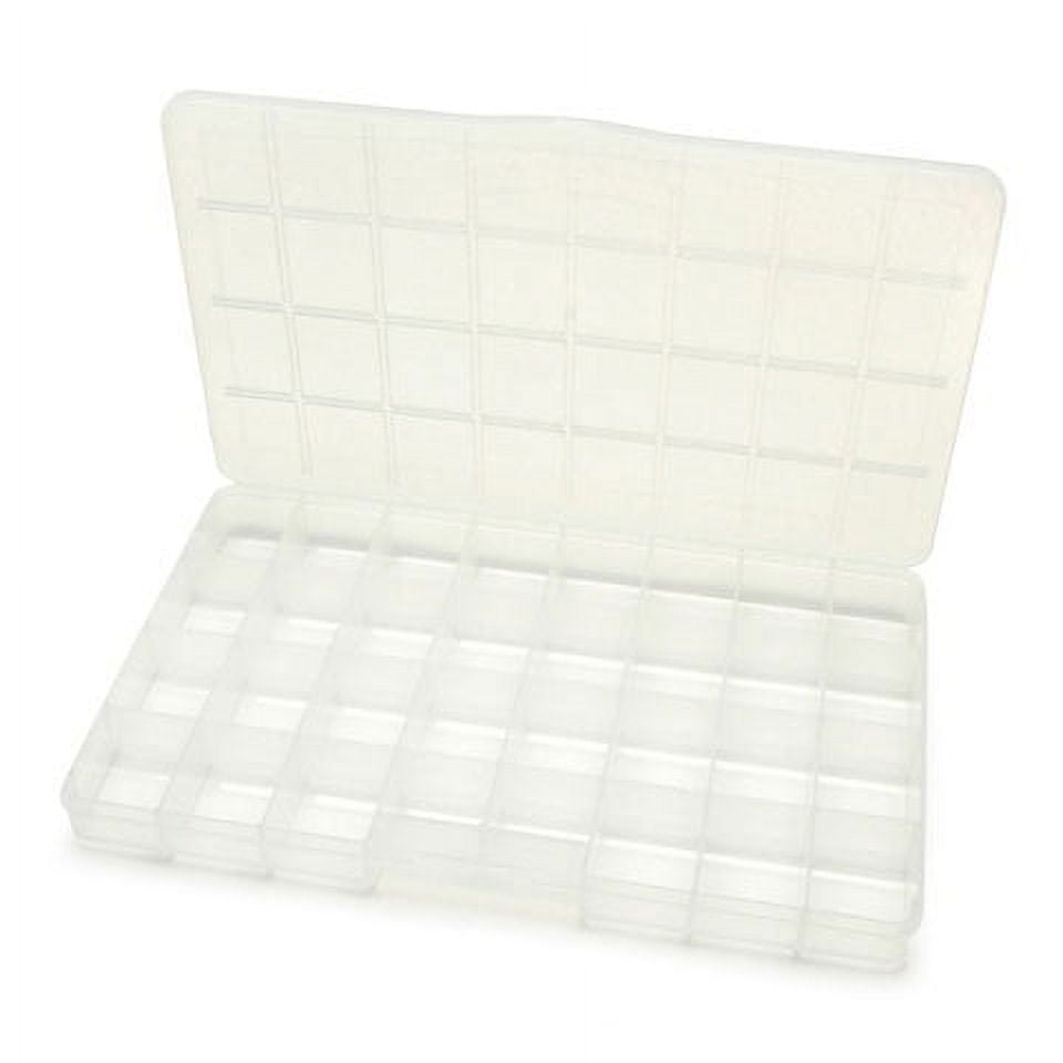 Darice Clear Deluxe Bead Organizer Box with 20 Compartments, 10.5 x 7.5