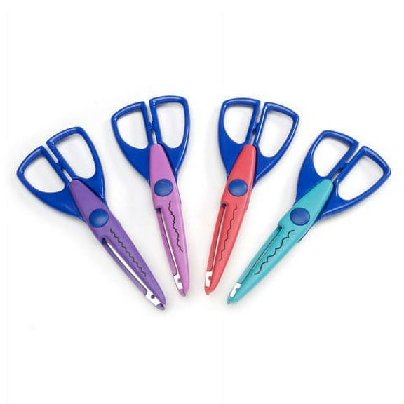 Darice Paper Edging Scissors 4 Pack, Assorted Designs Set 2