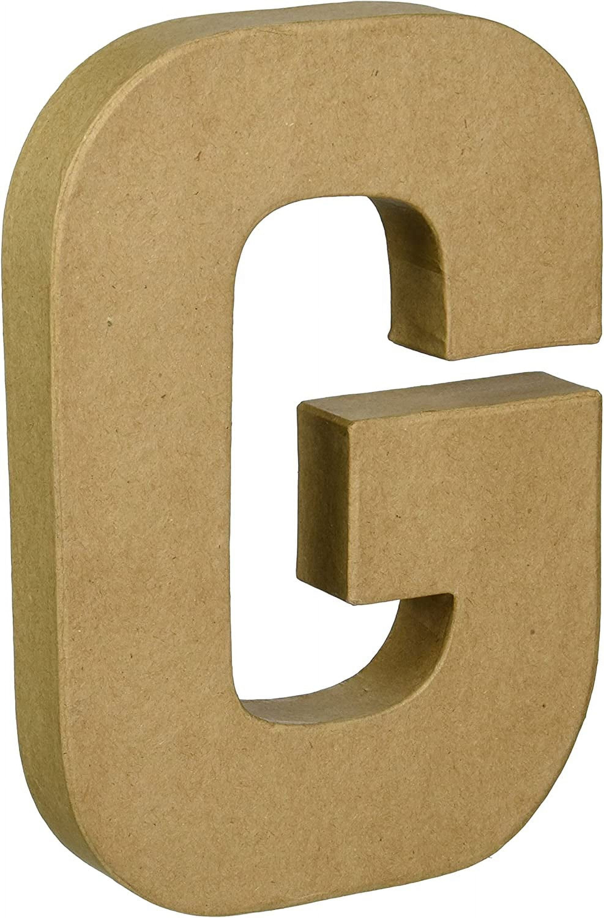 Letters and numbers of paper mache, cartons