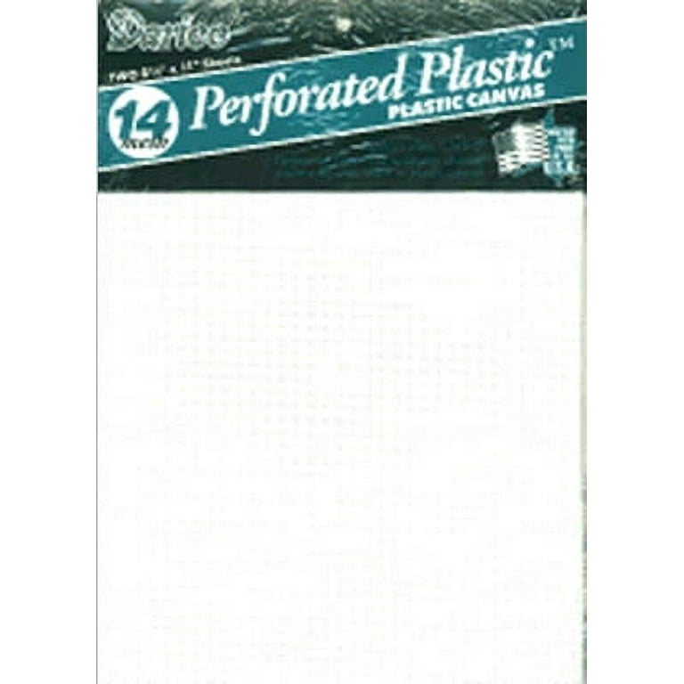 Darice Perforated Plastic Canvas 14 Count 8.5X11 2/Pkg-White 
