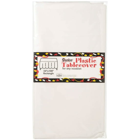 Darice Plastic Tablecover 1/pkg - White