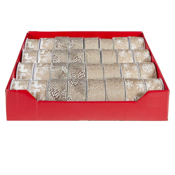 Darice Ribbon Assortments Deer Christmas Ribbon Assorted Brown 2.5 inches x 25 feet x 0.1 inches
