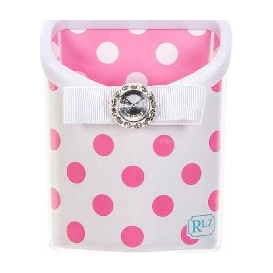 Darice Roomlookz Acrylic Magnetic Bin Pink Dot