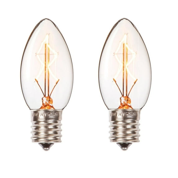 Set of 2 Cleveland Vintage Lighting Edison Style E17 Base Candlestick Bulbs