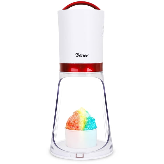 Darice Shaved Ice Machine  Crushed Ice Maker with 2 Ice Containers  Ice Shaver Machine for Fine and Coarse Ice  Ice Maker Crushed Ice for Slushie, Snow Cones, Cocktails, Drinks