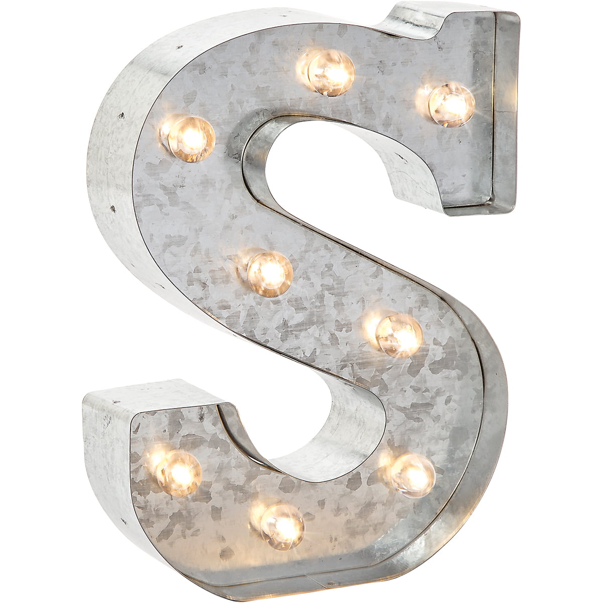 Darice LED Light Up Marquee Letter & 5915-778 White Metal - Digs N Gifts