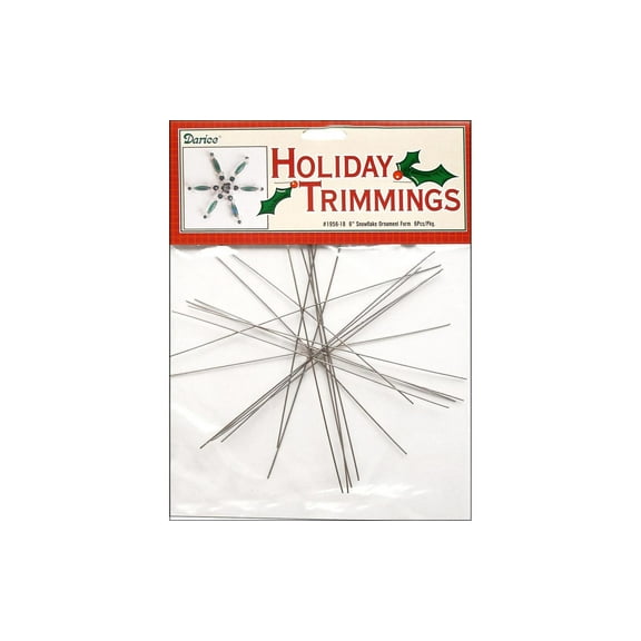 Darice Snowflake Ornament Form Lg 6pc