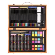 Darice Studio 71 Deluxe Art Set in Wooden Case, 80 Pieces