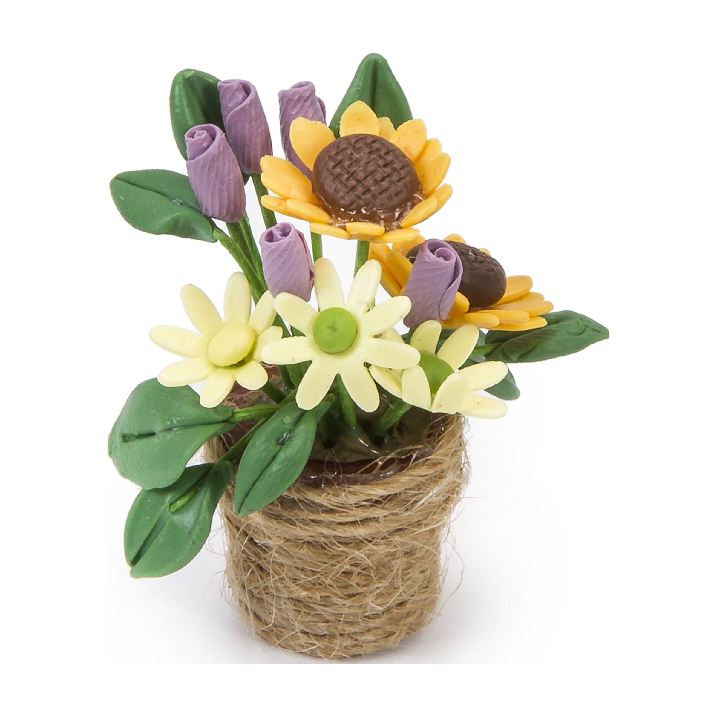 Darice Timeless Minis Handmade Fresh Flowers In Basket 1.25 X 1.75 inches