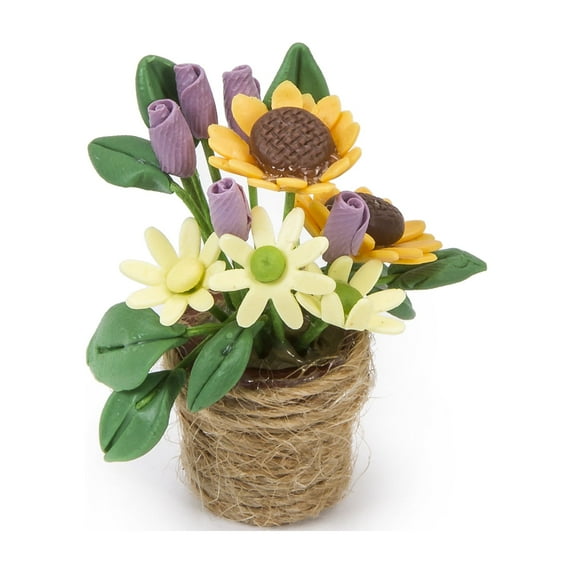 Darice Timeless Minis Handmade Fresh Flowers In Basket 1.25 X 1.75 inches