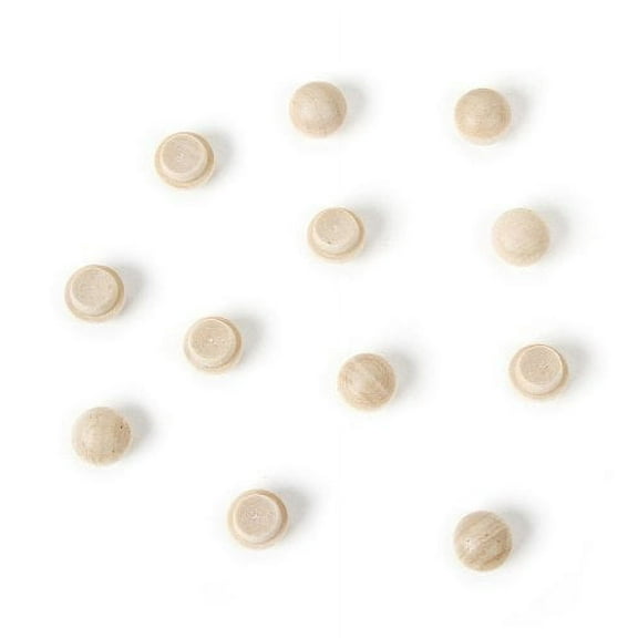 Darice Unfinished, Wood Furniture Buttons, 0.5 x 0.25 Inches, 18 Pack