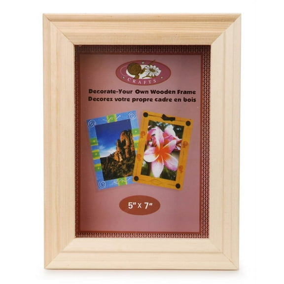 Darice Unfinished Wooden Shadow Box: 5 x 7 Inches