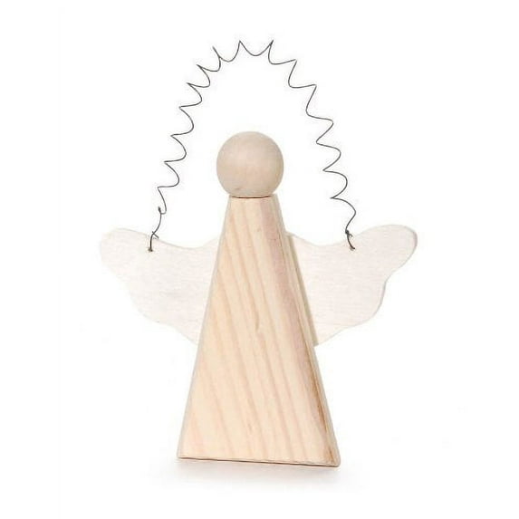 Darice Wood Angel Cutout with Wire - 4-1/2-Inch