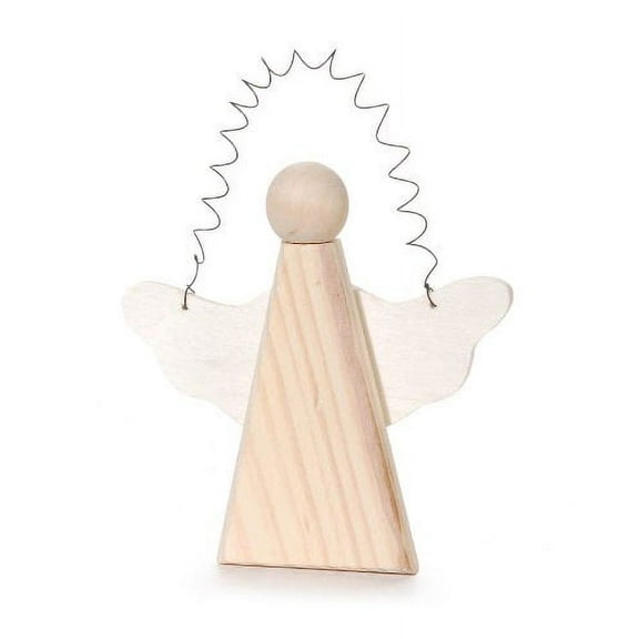 Darice Wood Angel Cutout with Wire - 4-1/2-Inch