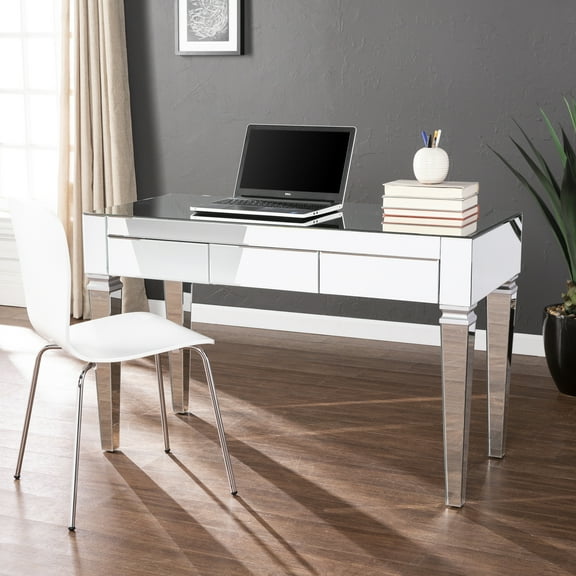 SEI Darien Mirrored Desk - Glam - Silver
