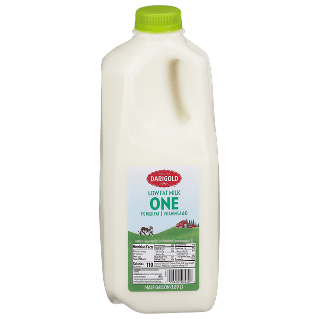 Darigold 1 Low Fat Milk, Half Gallon, 64 fl oz
