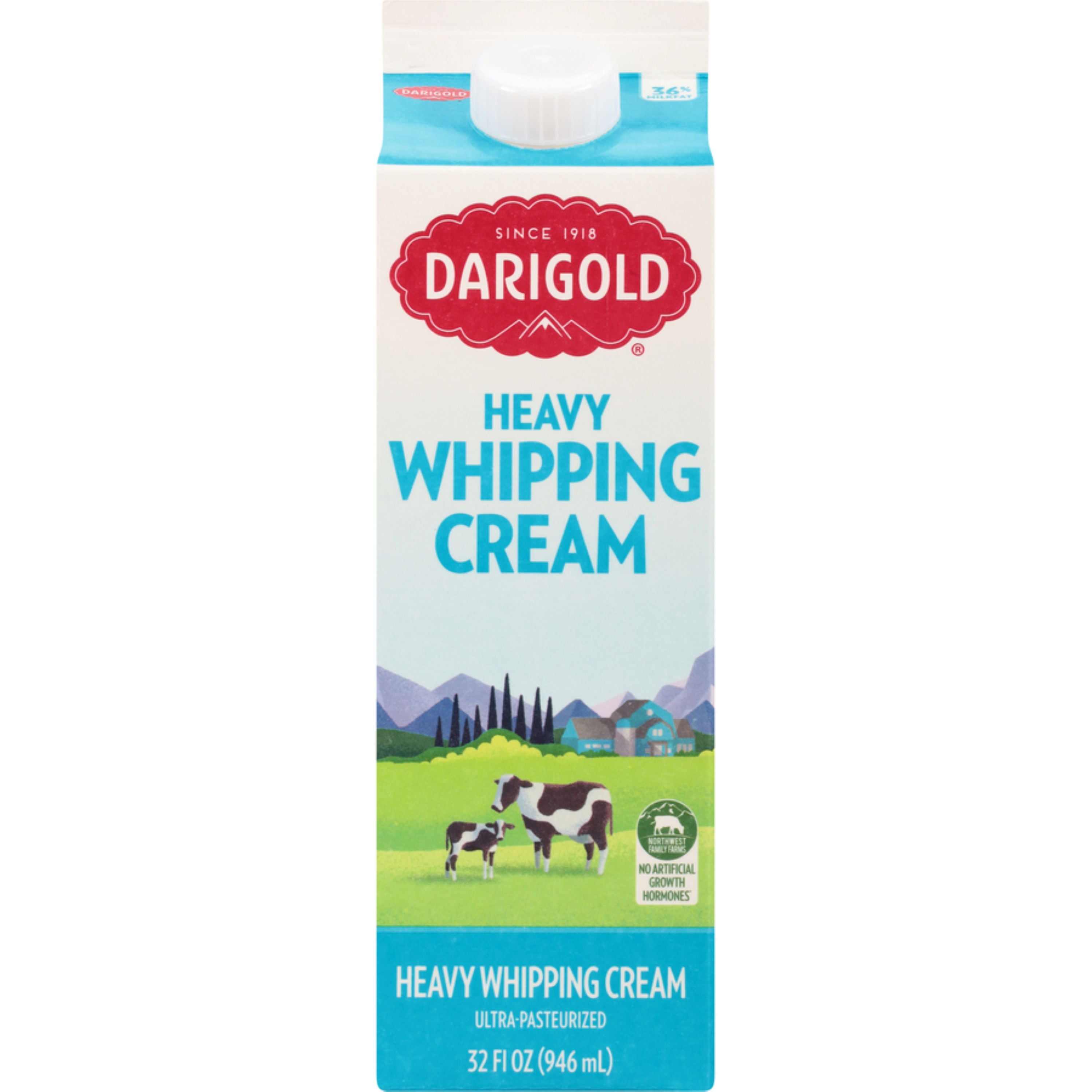 Darigold Heavy Whipping Cream, 1 Quart, 32 fl oz Carton