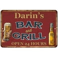 thumbnail image 1 of Darin's Red Bar and Grill Rustic Sign Decor 8x12 208120045349, 1 of 1